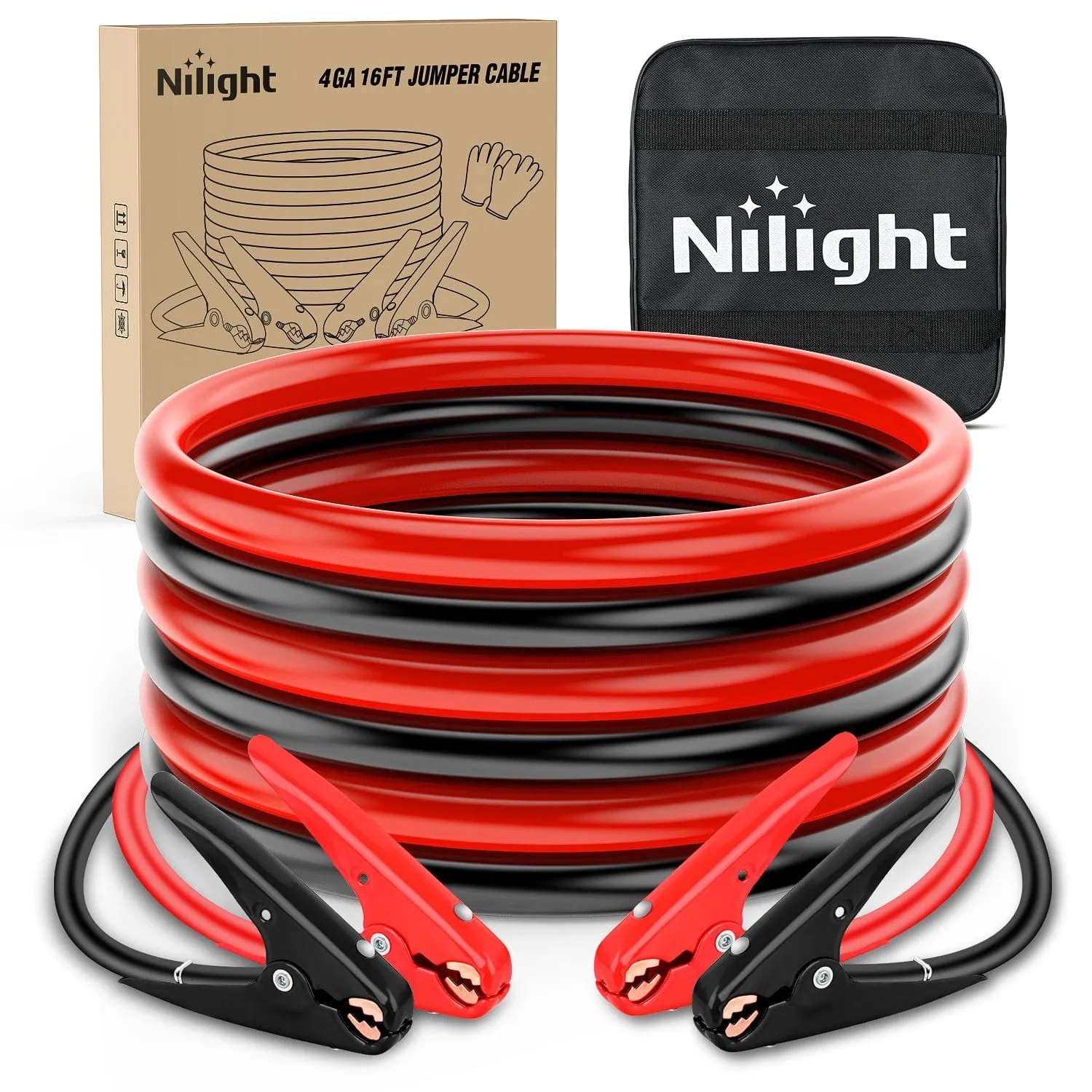 4 Gauge 16 FT Heavy Duty Jumper Cable