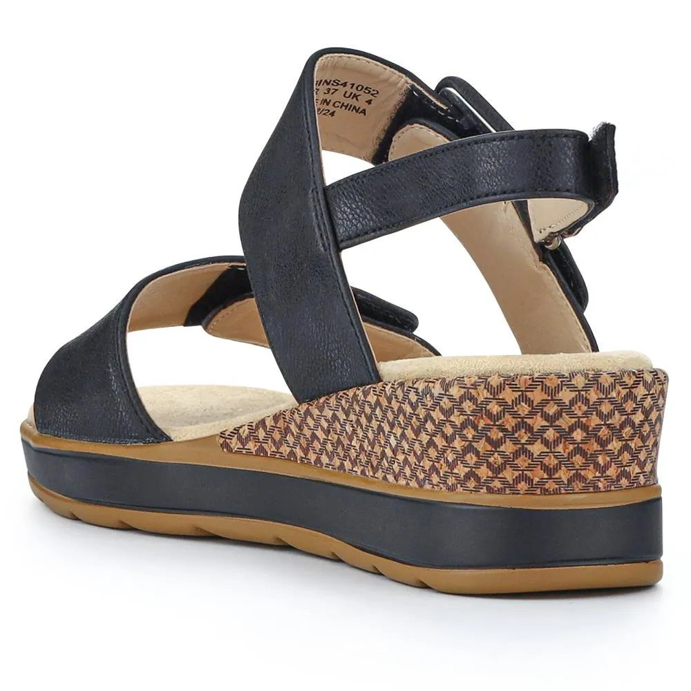 Adjustable Wedge-Heel Sandals - WBINS41052 / 327 110
