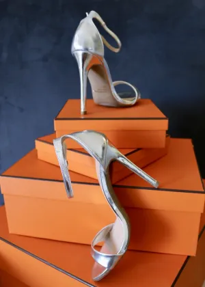Ali Strappy Silver Heels
