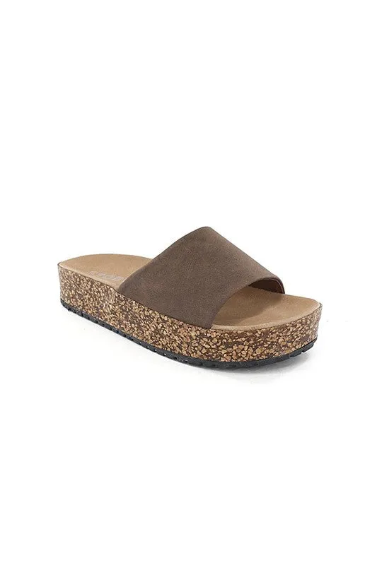 Beca Cork Sandal || White