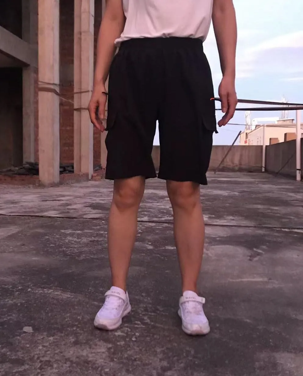 Boys Youth Cargo Shorts Quick Dry Athletic Shorts with Zipper Pockets for Outdoor Camping Hiking