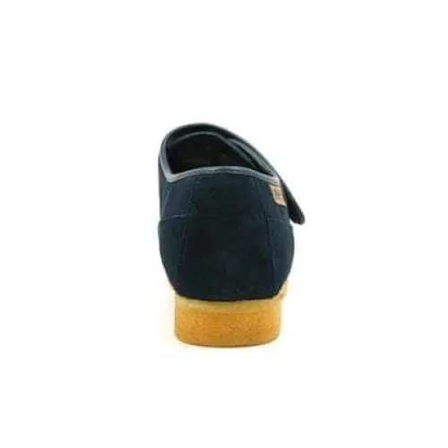 British Walkers Royal Old School Men's Navy Blue Leather and Suede Slip Ons