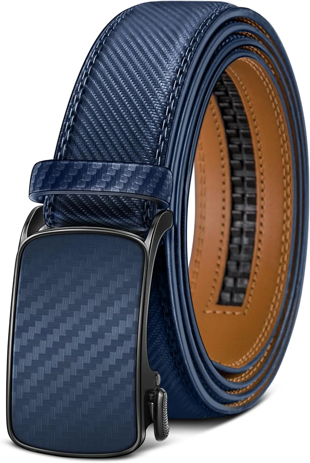 BULLIANT Men's Ratchet Belt Nontrimmable-Click Belt Adjustable for Men Gift Lightweight 1 3/8"