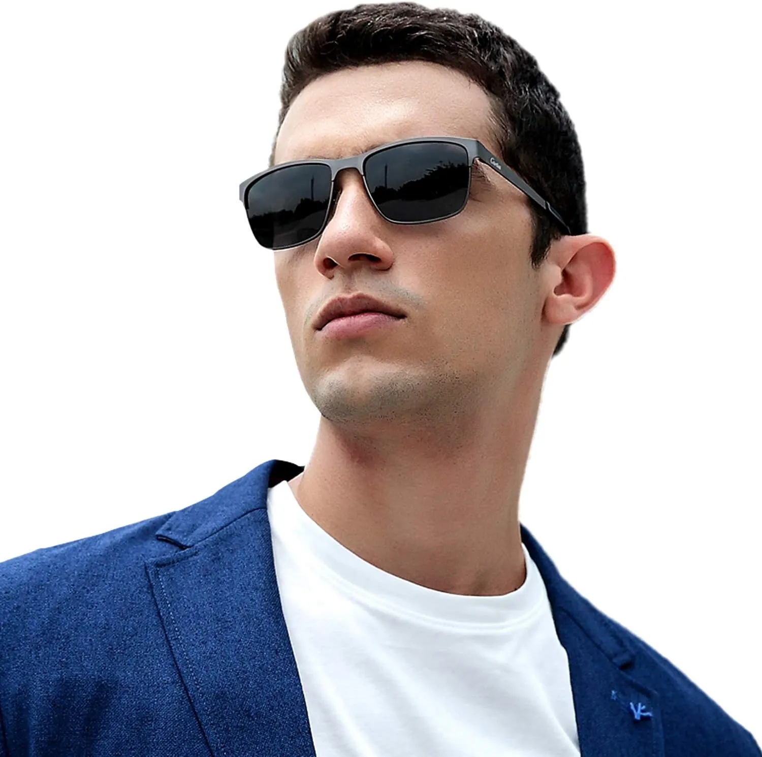 CARFIA Metal Mens Sunglasses Polarized UV400 Protection for Driving Fishing Hiking Golf Everyday Use CA5225