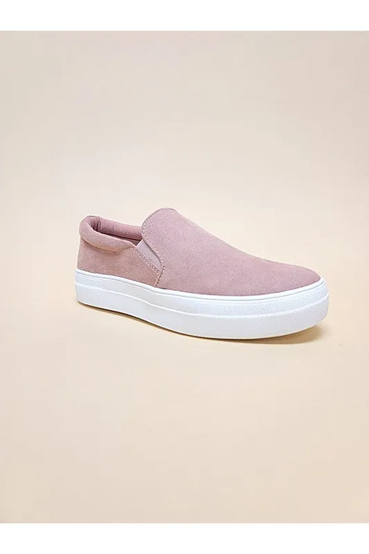 Dark Mauve Slip-on Casual Sneakers