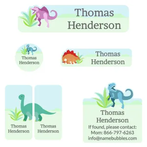 Dinosaurs Camp Labels Pack