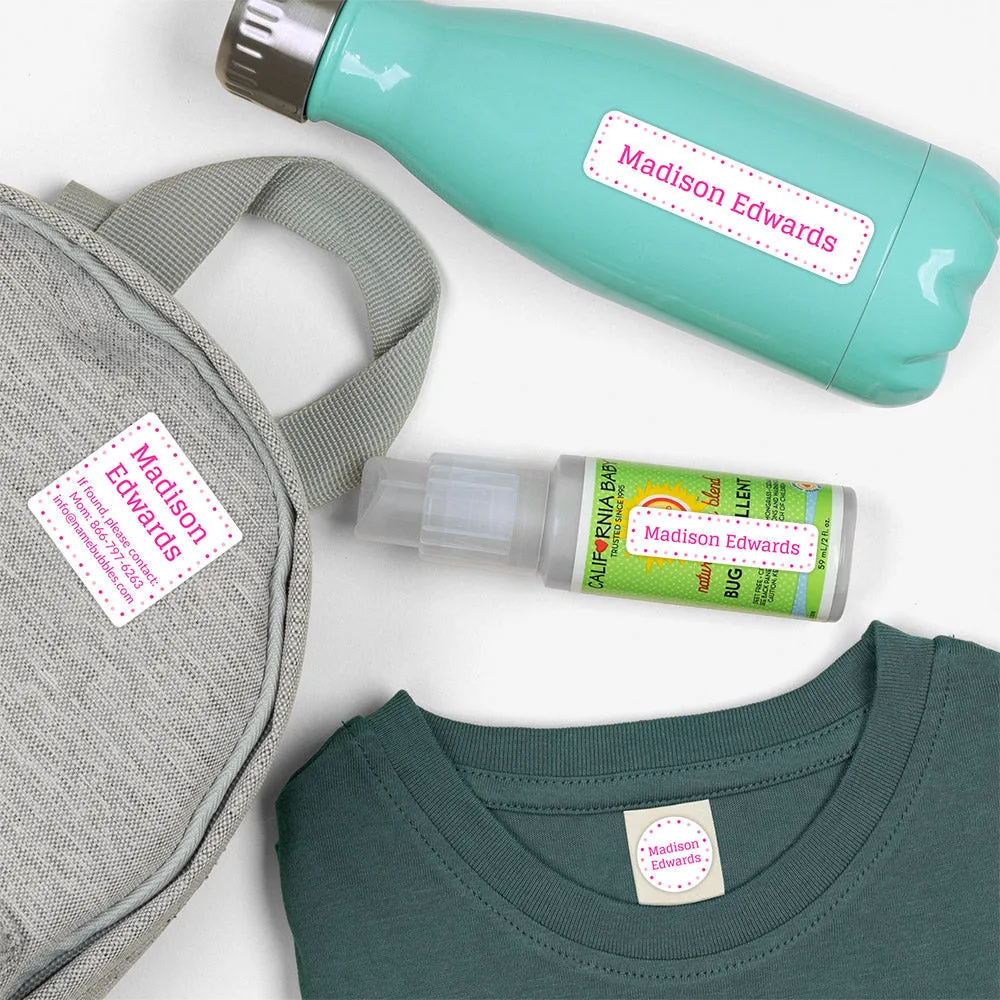 Dots Camp Labels Pack