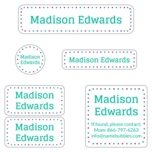 Dots Camp Labels Pack