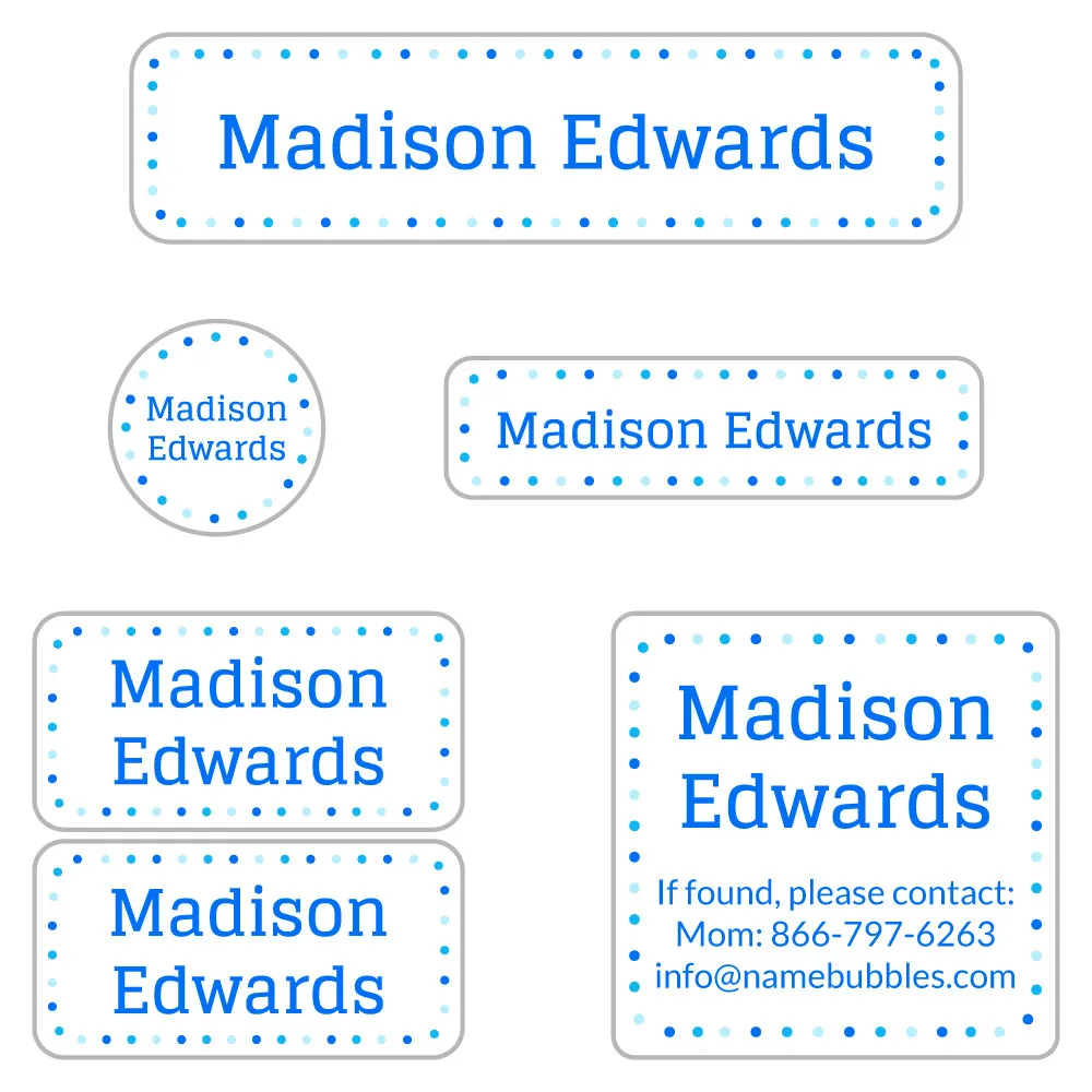 Dots Camp Labels Pack