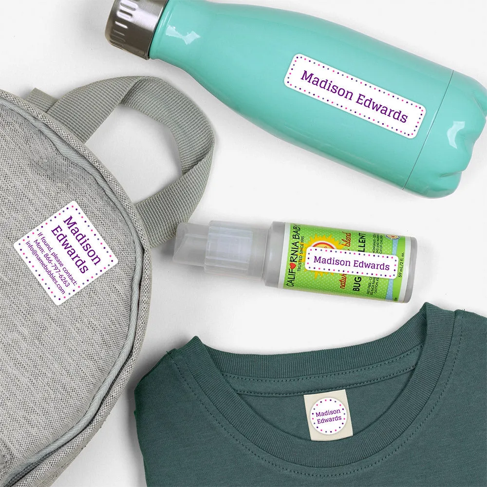 Dots Camp Labels Pack