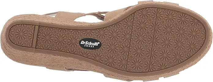 Dr. Scholl's Everlasting Cuban Sand Smooth Open Toe Slingback Wedges Sandals