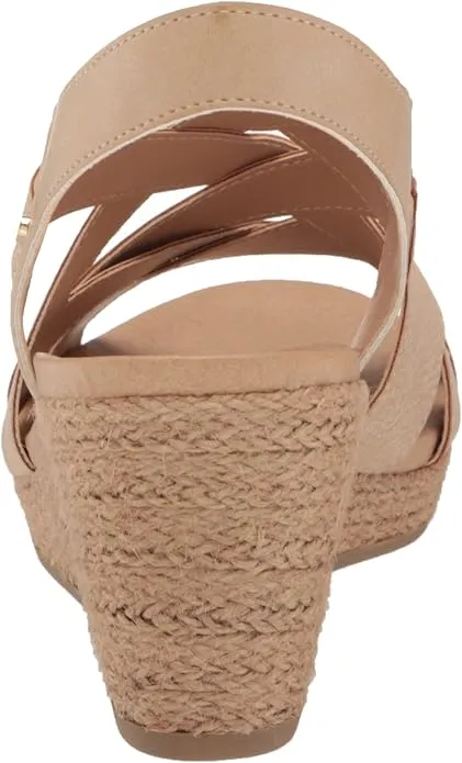 Dr. Scholl's Everlasting Cuban Sand Smooth Open Toe Slingback Wedges Sandals