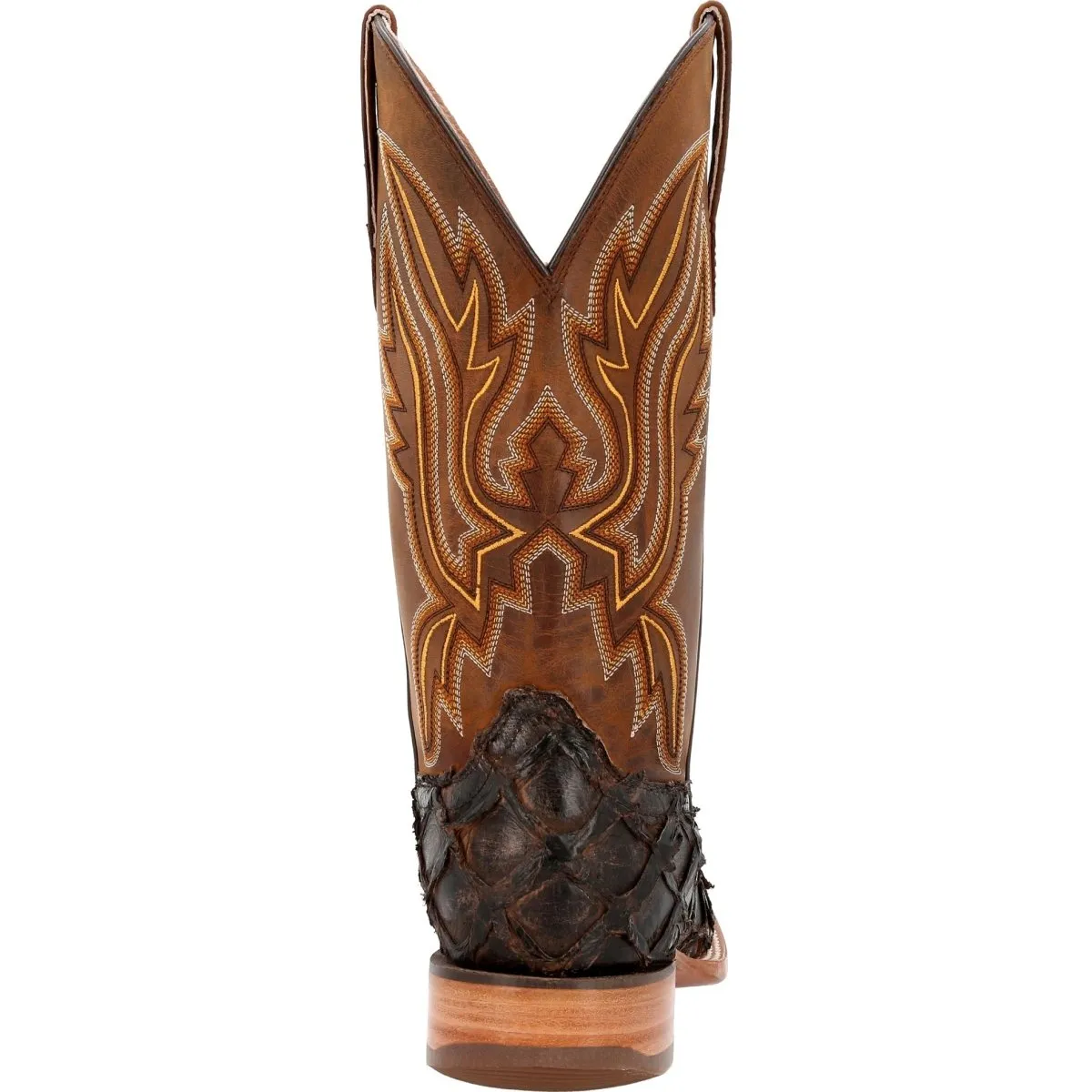 Durango Premium Exotics Men's Western Boots Ddb0380 In Dark Brown Pirarucu
