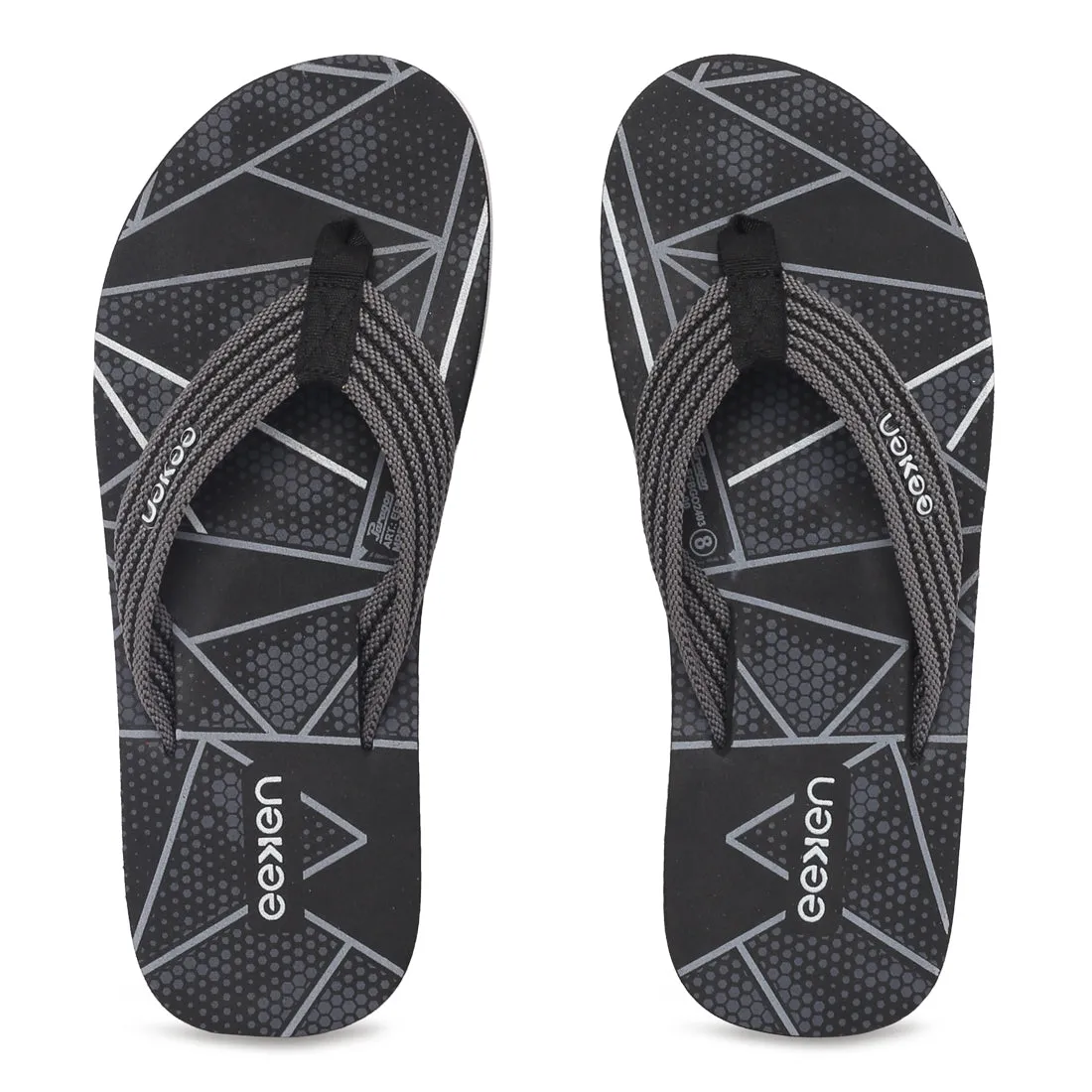 Eeken EFBGO2403S Black Lightweight Washable Dailywear Durable Flip Flops For Men