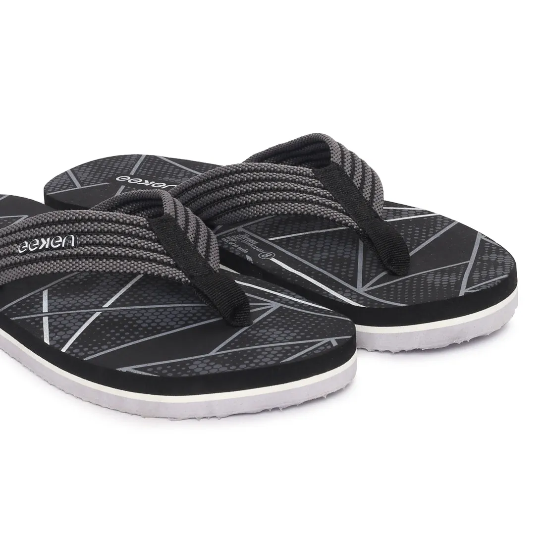 Eeken EFBGO2403S Black Lightweight Washable Dailywear Durable Flip Flops For Men