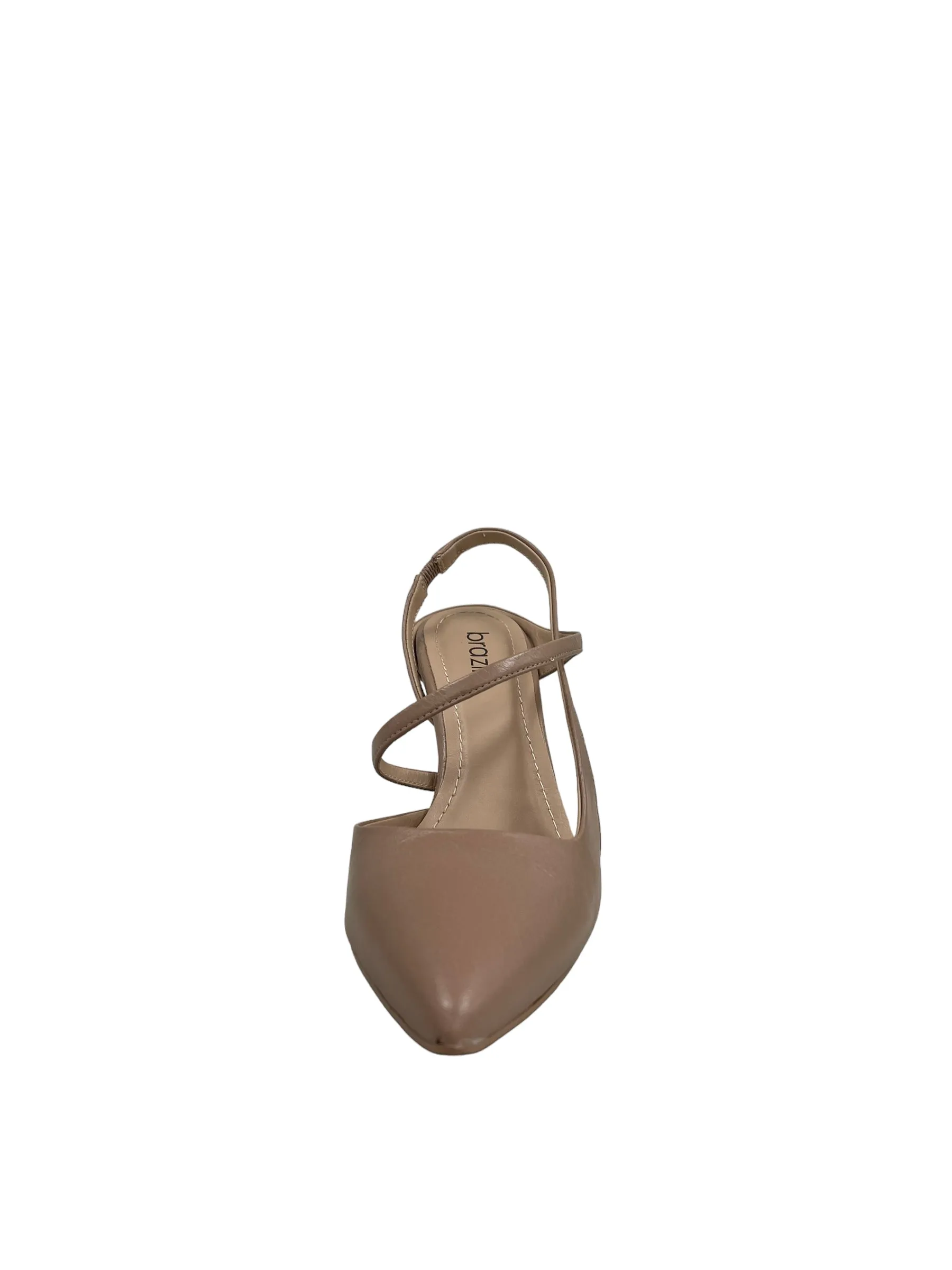 Freya Leather Heels -  Nude