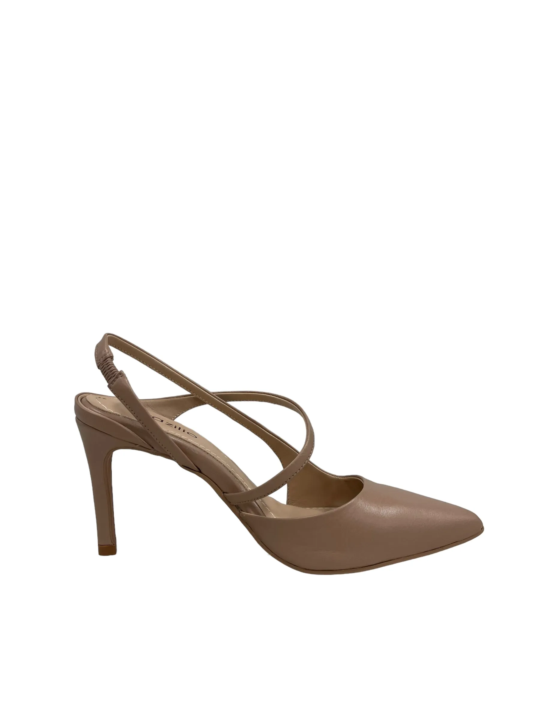 Freya Leather Heels -  Nude