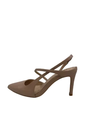 Freya Leather Heels -  Nude