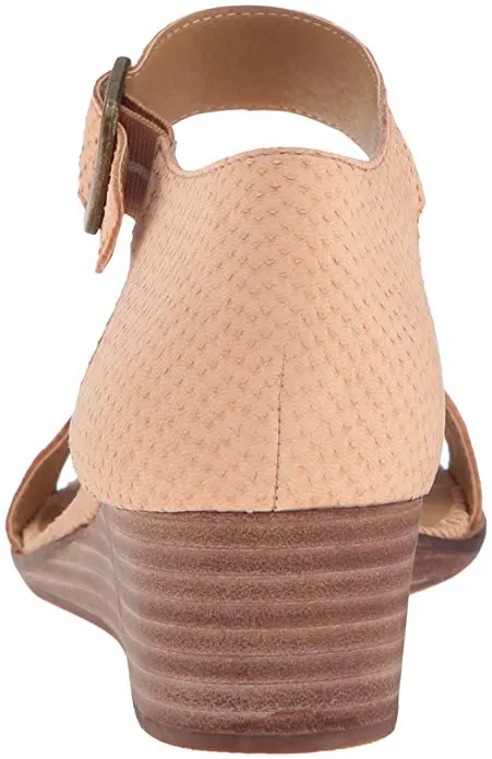 Lucky Brand Riamsee Wedge Sandal Amber Light Nude Low Heel Sandals