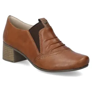 Rieker 41657 BROWN Leather Slip On shoes 41657-25
