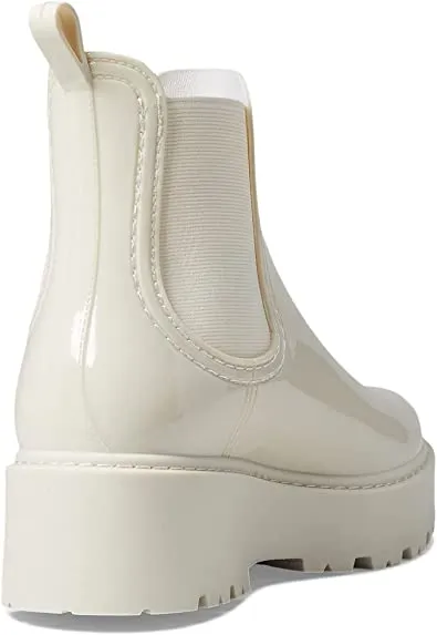 Steve Madden Sahara Bone Waterproof Pull On Round Toe Heel Rain Boots Snow Boots