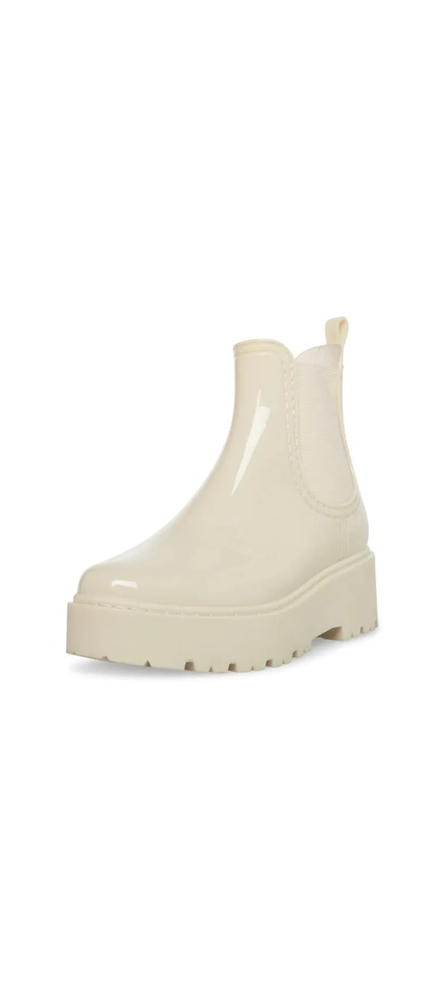 Steve Madden Sahara Bone Waterproof Pull On Round Toe Heel Rain Boots Snow Boots