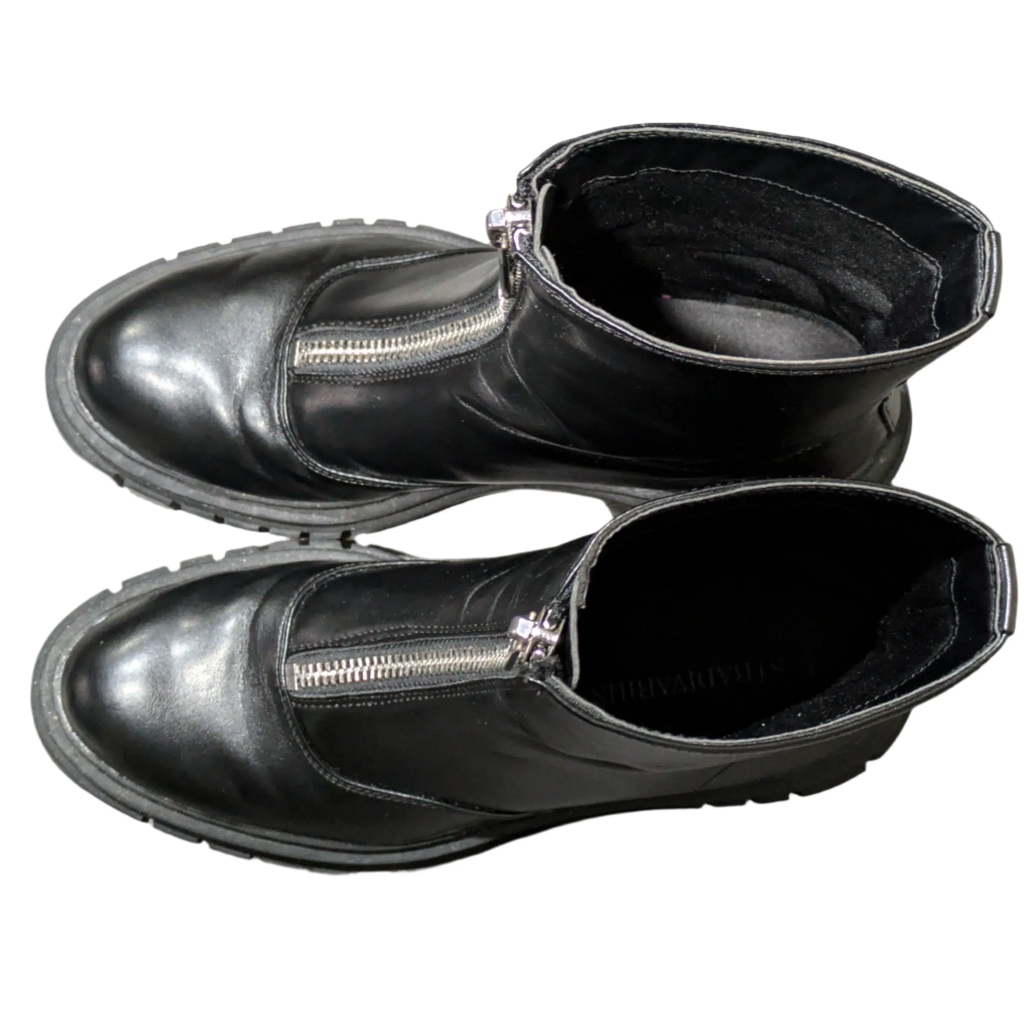 Stradivarius Zip Front Chelsea Boots in Black Size UK 5 / EU 38 / US 7