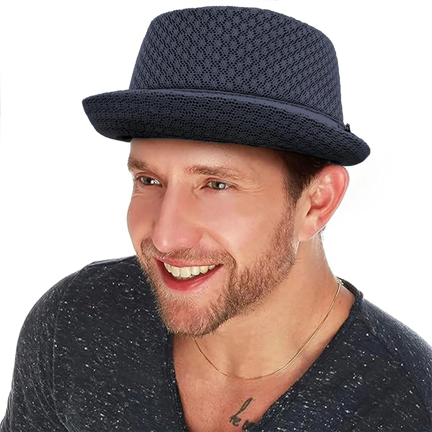 The Hat Depot Unisex Light Weight Classic Soft Cool Mesh Pork Pie hat