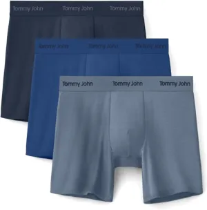Tommy John Men's Luxe Modal 6" Boxer Brief Underwear 3-Pack