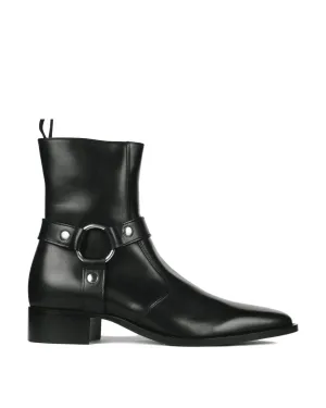 Vincent Harness Zip Boot Black