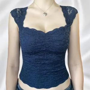 Vvsha - Lace Slim Short Sleeve Tee